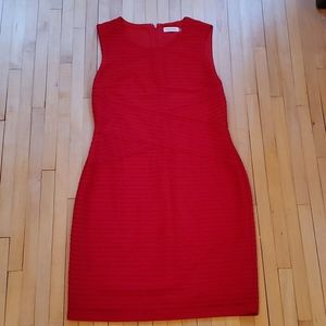 Red Calvin Klein dress
